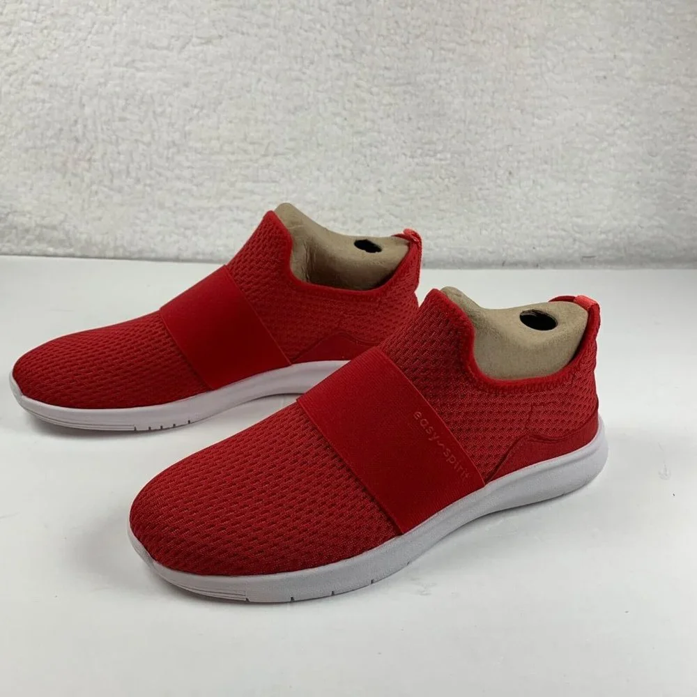 Easy Spirit Ginfer Women's Slip-On Sneaker Size 9 M Microsuede Knit Red NIB S198
